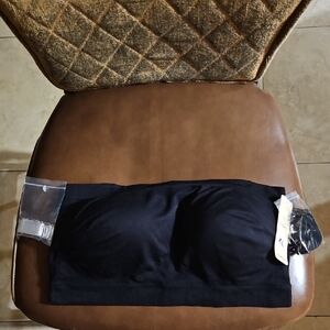 Truekind Convertible Strapless Bandeau Bra Wirefree Seamless Lined Padded Black